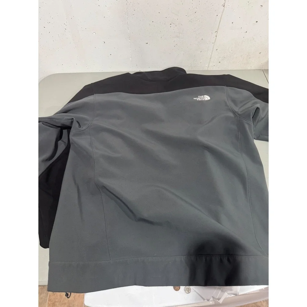 The North Face Apex Bionic Softshell Jacket Mens Grey Black Full Zip Windproof